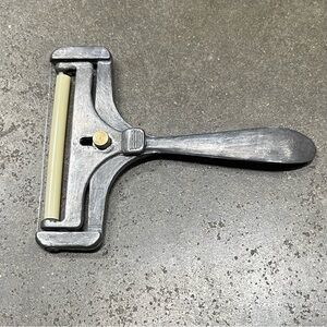 Vintage Cheese Slicer Adjustable Metal Wire & Roller Taiwan